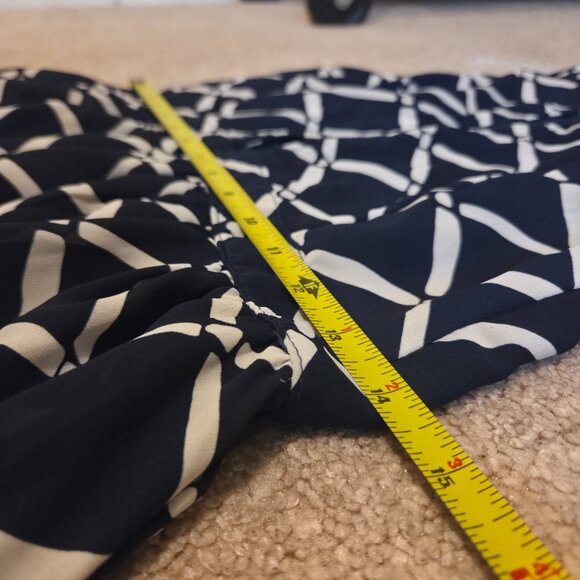 A'gaci Women's Large Long Black and White Striped Dress - Picture 10 of 12